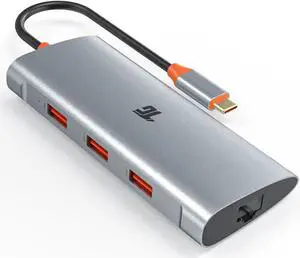 Tiergrade USB C Hub, USB C Adapter to 3 USB 3.1 and 1Gbps Ethernet, USB 3.1 Hub with 10Gbps SuperSpeed for MacBook Pro/Air, iMac, iPad Pro, Dell, Chromebook and More Type C Devices