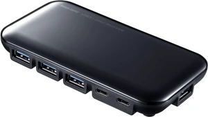 Sanwa Supply USB-3TCH38BK USB 3.2 Gen2 Compatible, Type-C 7-Port Hub, Black Sanwa Supply USB-3TCH38BK USB 3.2 Gen2 Compatible, Type-C 7-Port Hub, Black