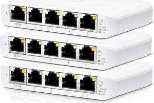 Ubiquiti Networks UniFi Switch Flex Mini (3-Pack) Managed Gigabit, W125975030 ((3-Pack) Managed Gigabit Ethernet (10/100/1000) Power Over Ethernet (PoE) White UniFi Switch Flex Mini)