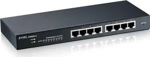 Zyxel 8-Port Gigabit Switch | Smart Managed | Desktop/Rack Mount and Fanless Design | VLAN, IGMP, QoS [GS1900-8]