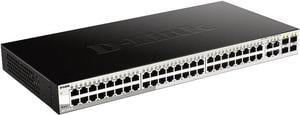 D-Link 52-Port Gigabit Smart Managed Switch | 48 GbE + 4 Combo SFP Ports | L2+ | Static Routing | VLANs | Cable Diagnostics | Web Managed | Rackmount | NDAA Compliant | Lifetime Warranty (DGS-1210-52)