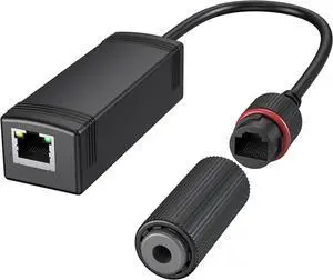 1PC Gigabit Ethernet POE Splitter, 48V to 24V Converter High-Speed 1000Mbps for Surveillance Camera, IP Cameras, Wireless Access Point, Wireless Bridge, VOIP Phone, Weatherproof for Outdoor (1 Pack)