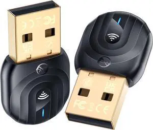 ZEXMTE USB Bluetooth 5.1 Adapter for PC, 50m Long Range Bluetooth Adapter with FPC Antenna, Stable Signal, Bluetooth Dongle for Pc Desktop Laptop Windows 11/10/8 Plug & Play