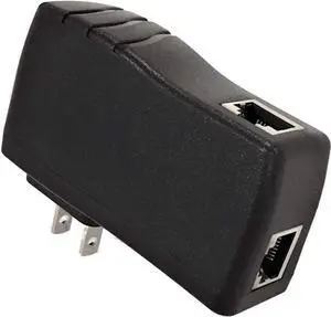 Poe Texas PoE Injector - Single Port Power Over Ethernet Passive PoE Adapter - UL Rated with Integrated 48V 15W Power Supply - 10/100/1000 Gigabit Data - Plug & Play Home Office VoIP Phone WiFi AP