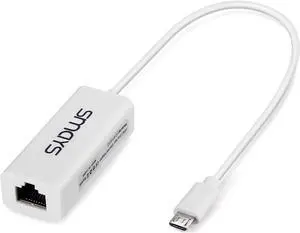 Micro USB to RJ45 Ethernet Adapter Dongle, Wired LAN Connection