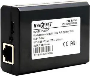 60W Gigabit PoE++ Splitter IEEE802.3bt to USB-C Power Adapter Output 5V/9V/12V/15V/20V for Raspberry Pi 4,Eero,Laptop,Google Mesh,Phone,Tablets,Google Pixel