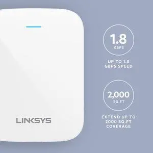 Linksys WiFi 6 Wireless Range Extender | 1.8 Gbps Speed | 2,000 Sq. FT Coverage | RE7350-AMZ | 2024 Release