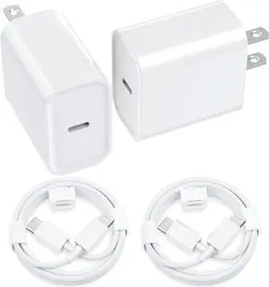 iPhone Charger Fast Charging Original [ MFi Certified] 2 Pack Type C Wall Charger Block with 2 Pack 6FT Long USB C to Lightning Cable for iPhone 14/13/12/12 Pro Max/11/Xs Max/XR/X/