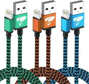 Aioneus iPhone Charger Cord 3ft 3Pack MFi Certified Lightning Cable Fast Charging Nylon Braided Phone Charger Cable Compatible with iPhone 14 13 Pro 12 Pro 11 Pro Xs Max Xr 8 7Plus SE