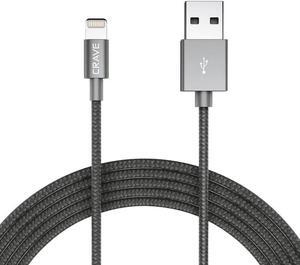 MFI Certified Lightning to USB Cable - Premium Nylon Braided Cable 4 FT - Slate
