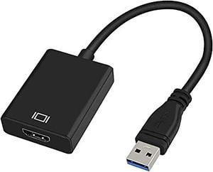 USB to HDMI Adapter, 1080P HD Audio Video Converter,USB 3.0/2.0 to HDMI Multiple Monitors Cable Compatible with Windows XP 7/8 / 8.1/10 for PC Laptop Projector HDTV(Not Support Mac, Linux, Vista)