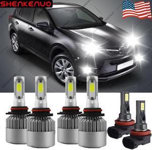 9005 9006 H11 LED Headlight High Low + Fog Light Bulbs For Toyota RAV4 2006-2012