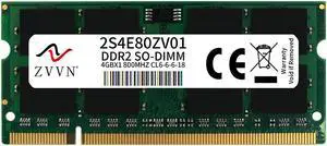 ZVVN 4GB 200-Pin DDR2 SO-DIMM DDR2 800 (PC2 6400) Laptop Notebook Memory Model 2S4E80ZV01 ZVVN 4GB 200-Pin DDR2 SO-DIMM DDR2 800 (PC2 6400) Laptop Notebook Memory Model 2S4E80ZV01