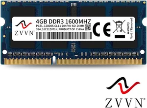 ZVVN 4GB 204-Pin DDR3L 1600 (PC3L 12800) SO-DIMM RAM Laptop Notebook Memory 1.35V Model 3S4L16C11ZV01-L ZVVN 4GB 204-Pin DDR3L 1600 (PC3L 12800) SO-DIMM RAM Laptop Notebook Memory 1.35V Model 3S4L16C11ZV01-L
