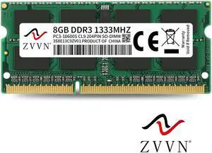 ZVVN 8GB DDR3 1333 (PC3 10600) 204-Pin 1.5V SO-DIMM RAM Laptop Notebook Memory Model 3S8E13C9ZV01 ZVVN 8GB DDR3 1333 (PC3 10600) 204-Pin 1.5V SO-DIMM RAM Laptop Notebook Memory Model 3S8E13C9ZV01