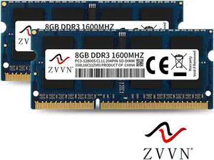 ZVVN 16GB Kit (2x 8GB) DDR3 1600 (PC3 12800) 204-Pin 1.5V SO-DIMM RAM Laptop Notebook Memory Blue Model 3S8L16C11ZV02 ZVVN 16GB Kit (2x 8GB) DDR3 1600 (PC3 12800) 204-Pin 1.5V SO-DIMM RAM Laptop Notebook Memory Blue Model 3S8L16C11ZV02