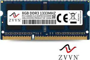 ZVVN 8GB DDR3 1333 (PC3 10600) 204-Pin 1.5V SO-DIMM RAM Laptop Notebook Memory Blue Model 3S8L13C9ZV01 ZVVN 8GB DDR3 1333 (PC3 10600) 204-Pin 1.5V SO-DIMM RAM Laptop Notebook Memory Blue Model 3S8L13C9ZV01