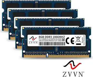 ZVVN 32GB Kit (32x 8GB) DDR3 1866 (PC3 14900) 204-Pin 1.5V SO-DIMM RAM Laptop Notebook Memory Blue Model 3S8L18C10ZV04 ZVVN 32GB Kit (32x 8GB) DDR3 1866 (PC3 14900) 204-Pin 1.5V SO-DIMM RAM Laptop Notebook Memory Blue Model 3S8L18C10ZV04
