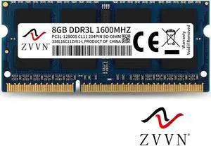 ZVVN 8GB DDR3L 1600 (PC3L 12800) 204-Pin 1.35V SO-DIMM RAM Laptop Notebook Memory Blue Model 3S8L16C11ZV01-L ZVVN 8GB DDR3L 1600 (PC3L 12800) 204-Pin 1.35V SO-DIMM RAM Laptop Notebook Memory Blue Model 3S8L16C11ZV01-L