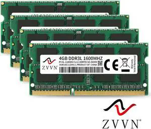 ZVVN 16GB Kit (4x 4GB) 204-Pin DDR3L SO-DIMM DDR3L 1600 (PC3L 12800) 1.35V Laptop Notebook Memory Model 3S4E16C11ZV04-L ZVVN 16GB Kit (4x 4GB) 204-Pin DDR3L SO-DIMM DDR3L 1600 (PC3L 12800) 1.35V Laptop Notebook Memory Model 3S4E16C11ZV04-L