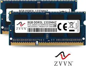 ZVVN 16GB Kit (2x 8GB) DDR3L 1333 (PC3L 10600) 204-Pin 1.35V SO-DIMM RAM Laptop Notebook Memory Blue Model 3S8L13C9ZV02-L ZVVN 16GB Kit (2x 8GB) DDR3L 1333 (PC3L 10600) 204-Pin 1.35V SO-DIMM RAM Laptop Notebook Memory Blue Model 3S8L13C9ZV02-L