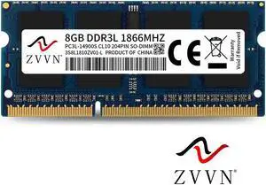 ZVVN 8GB DDR3L 1866 (PC3L 14900) 204-Pin 1.35V SO-DIMM RAM Laptop Notebook Memory Blue Model 3S8L18C10ZV01-L ZVVN 8GB DDR3L 1866 (PC3L 14900) 204-Pin 1.35V SO-DIMM RAM Laptop Notebook Memory Blue Model 3S8L18C10ZV01-L