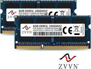 ZVVN 16GB Kit (2x 8GB) DDR3L 1066 (PC3L 8500) 204-Pin 1.35V SO-DIMM RAM Laptop Notebook Memory Blue Model 3S8L10C7ZV02-L ZVVN 16GB Kit (2x 8GB) DDR3L 1066 (PC3L 8500) 204-Pin 1.35V SO-DIMM RAM Laptop Notebook Memory Blue Model 3S8L10C7ZV02-L