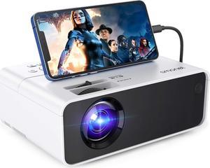 Movie Projector, SMONET 1080P HD Projector 7500L Home Projector Video TV Projector Mini Portable LED Projector Outdoor Indoor Wall Compatibale with TV Stick Laptops PC PS5 HDMI USB