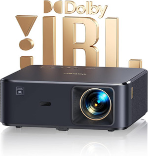 Alvar 4K Projector Bundle: 15000 Lumens, 1080p, WiFi, Bluetooth, Plus 120-inch Screen! (Open Box)