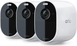 Essential Spotlight Camera - 3 Pack - Wireless Security, 1080p Video, Color Night Vision, 2 Way Audio, Wire-Free, Direct to WiFi No Hub Needed, Works with Alexa,Motion Sensor, White - VMC2330