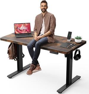 Electric Standing Desk Adjustable - 48 x 24 Inch Sit Stand up Desk with Cable Management - 3 Memory Preset Adjustable Height Desk Computer Home Office Desk