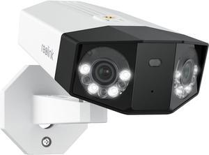 Duo 3 PoE 16MP UHD Dual-Lens PoE Security Camera with 180° Panoramic View, Motion Track, F1.6 Color Night Vision, Person/Vehicle/Animal Detection, 2 Way Talk, Supports 24/7 Recording