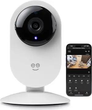 Geeni Glimpse 1080p WiFi HD Smart Camera  Indoor Home Security Camera  No Hub Required  Voice Control  Motion Detection Camera Compatible
