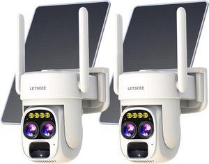 Cameras for Home Security Outdoor Wireless,Alexa Camera Outside WiFi,360 PTZ Security Camera 10x Zoom Dual Lens, with Motion Detection,Night vision,2K Full HD,2-way audio,weather proof, No Month Fee