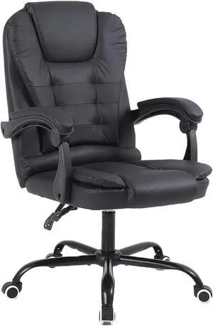 Office Chair Heavy Duty Executive Reclining Computer Swivel Chair (Black)