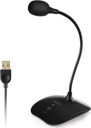 USB Microphone for PC, Computer Microphone, PC Microphone with Mute Button & LED Indicator, Laptop Desktop Condenser Mic, Great for Podcast, Gaming, Streaming, Recording - Windows & Mac