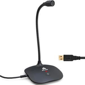 Talk USB Desk Microphone for Computer - New Version 2024 - Compatible with Any PC Laptop Mac PS4 - Professional Desktop Mic with Stand - Recording Gaming Streaming YouTube Podcast Mics