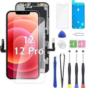 for iPhone 12/12 PRO Screen Replacement Kit - Full HD LCD 6.1'' Display and 3D Touch Digitizer Assembly with Repair Tools Compatibility A2172, A2402, A2404 A2403, A2341, A2406, A2408, A2407