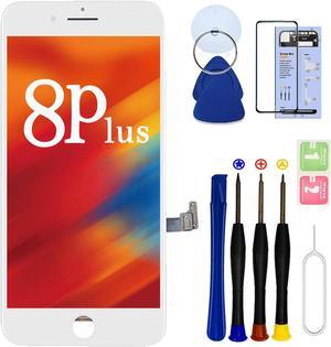 5.5 Inch for iPhone 8 Plus(A1864,A1897,A1898) Screen Replacement,3D Touch LCD Digitizer Display for iPhone 8 Plus,with Repair Tools Kit (White)