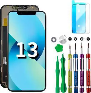 Ace Tech Cellular LCD Screen Replacement for iPhone 13 (A2482, A2631, A2634, A2635, A2633) 6.1 inch Touch Screen Display Digitizer Frame Assembly W/Repair Kit