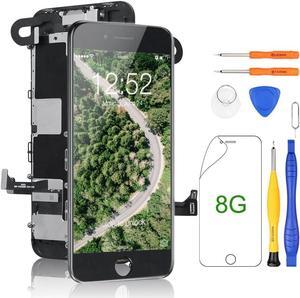 for iPhone 8 Screen Replacement Kit, SE 2020 LCD Display with Front Camera EarSpeaker Proximity Tool, Compatible with Model A1863, A1905, A2275 4.7 inches Black