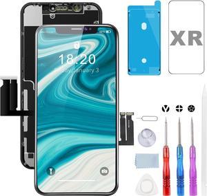 for iPhone XR Screen Replacement kit : 6.1 inch XR Screen LCD Display Touch Screen Digitizer Assembly with Complete Repair Tools, Compatible with Model A1984, A2105, A2106, A2108