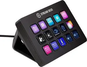 Stream Deck MK.2  Studio Controller, 15 macro keys, trigger actions in apps and software like OBS, Twitch, ?YouTube and more, works with Mac and PC