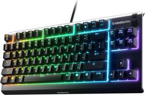 Apex 3 TKL RGB Gaming Keyboard  Tenkeyless Compact Form Factor - 8-Zone RGB Illumination  IP32 Water & Dust Resistant  Whisper Quiet Gaming Switch  Gaming Grade Anti-Ghosting,Black