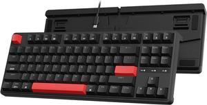 Keychron C3 Pro QMKVIA Custom Gaming Keyboard Programmable 87 Keys Compact TKL Layout Gasket Mount Red LED Backlight Wired Mechanical Keyboard with Brown Switches for MacWindowsLinux