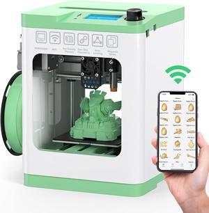 S 3D Printer with WiFi Cloud Printing, Fully Assembled and Mini 3D Printer for Beginners and Kids with Auto Leveling, High Precision Printer with Smart Control and Heated Spring Steel Build Plate