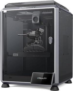 Creality K1C 3D Printer, 2024 New Version 600mm/s Fast Printing Speed and Clog-Free Direct Extruder, Support 300 Print and Carbon Fiber Filament, Auto Leveling and AI Camera 8.66 * 8.66 * 9.84 inch