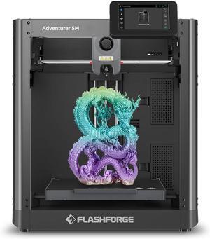 Adventurer 5M 3D Printer, Fully Auto Leveling FDM 3D Printer with Max 600mm/s High Speed Printing, Quick Detachable 280°C Nozzle, Vibration Compensation, Printing Size 220 * 220 * 220mm