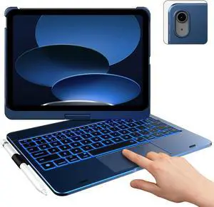 Touch iPad 10th Generation Case with Keyboard (10.9", 2022) & iPad 11th (A16, 2025) - 360° Rotatable, 11-Color Backlight,Multi-Touch Trackpad, Thin & Light (Midnight Blue) Touch iPad 10th Generation Case with Keyboard (10.9", 2022) & iPad 11th (A16, 2025) - 360° Rotatable, 11-Color Backlight,Multi-Touch Trackpad, Thin & Light (Midnight Blue)
