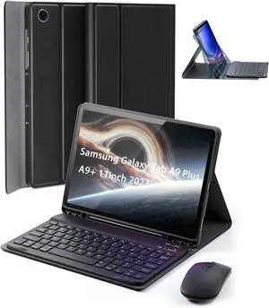 Case Keyboard for Samsung Galaxy Tab A9 Plus / A9+ 11inch 2023 - Mouse and Detachable Magnetic Keyboard, Slim Case with S Pen Holder, Auto Sleep/Wake (Black) Case Keyboard for Samsung Galaxy Tab A9 Plus / A9+ 11inch 2023 - Mouse and Detachable Magnetic Keyboard, Slim Case with S Pen Holder, Auto Sleep/Wake (Black)